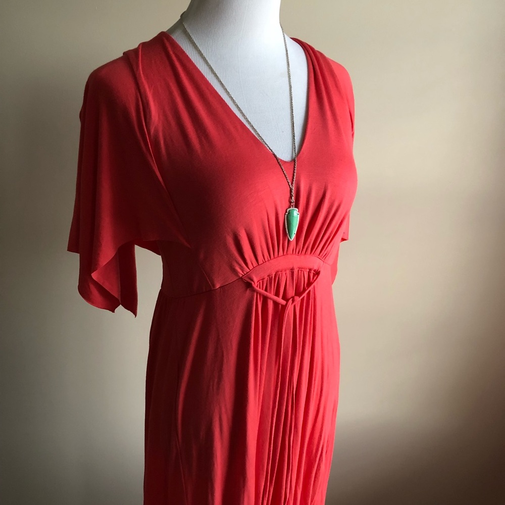 Pink Dress w/ Scalloped Sleeves